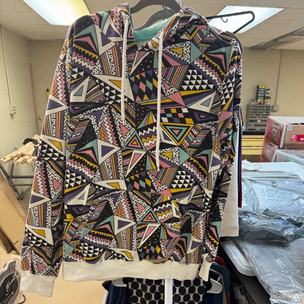 Super Massive Geometric Patterned Hoodie